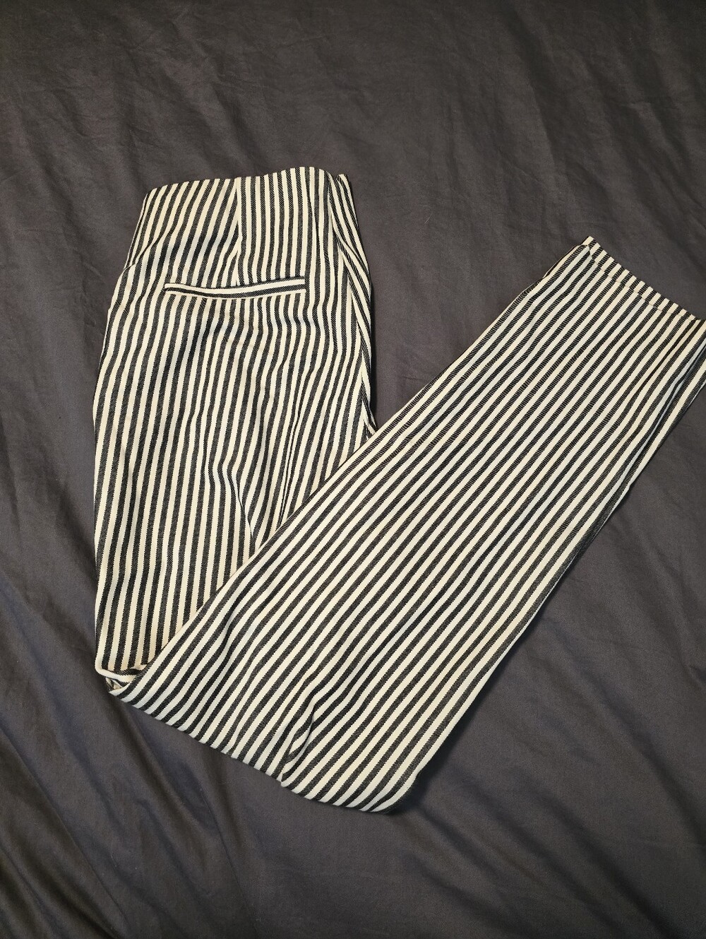 A New Day Black and White Vertical Stripe Pants